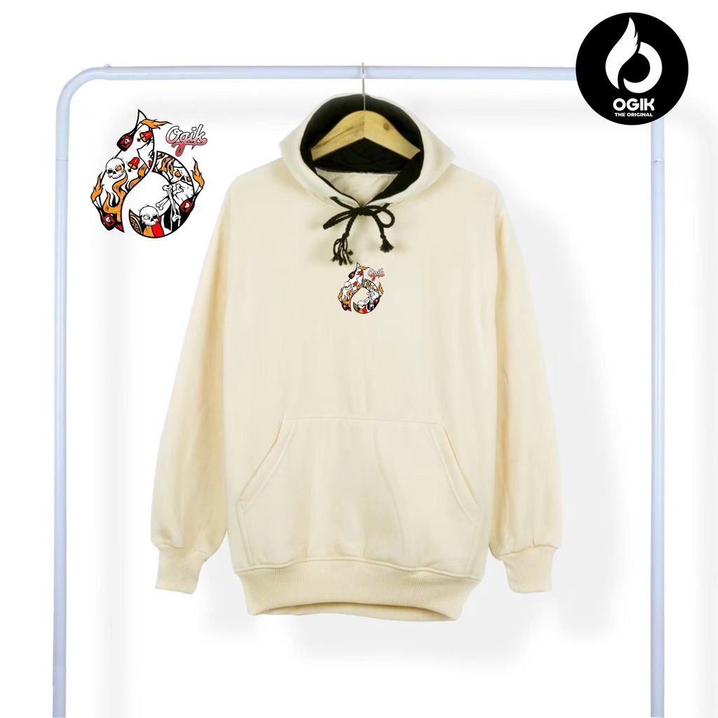 Sweater Hoodie Distro Cream Ogik Premium Original 100% Real Pict/Sweater Pria/Sweater Wanita Unisex 
