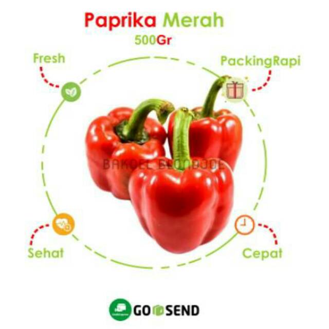 

PAPRIKA MERAH 500GRAM / RED PAPRIKA / PAPRICS / FRESH VEGETABLES / VEGETABLE / SAYUR SAYURAN SEGAR