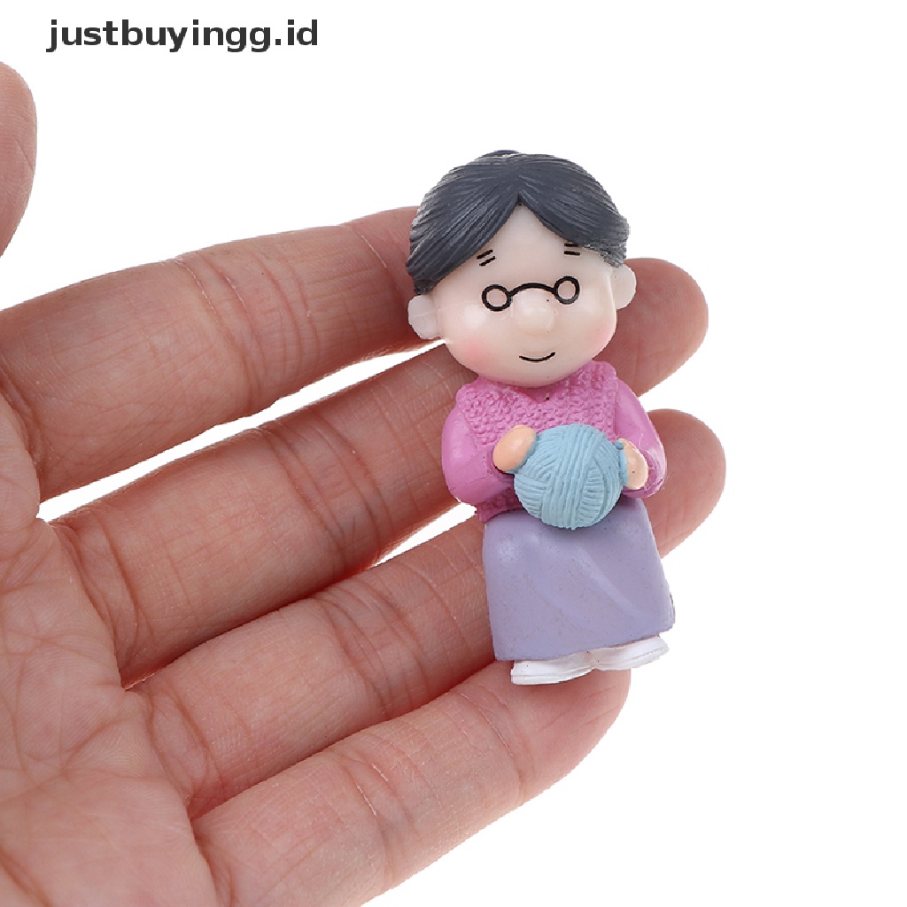1 Set Miniatur Kakek Dan Nenek Untuk Dekorasi Rumah Boneka