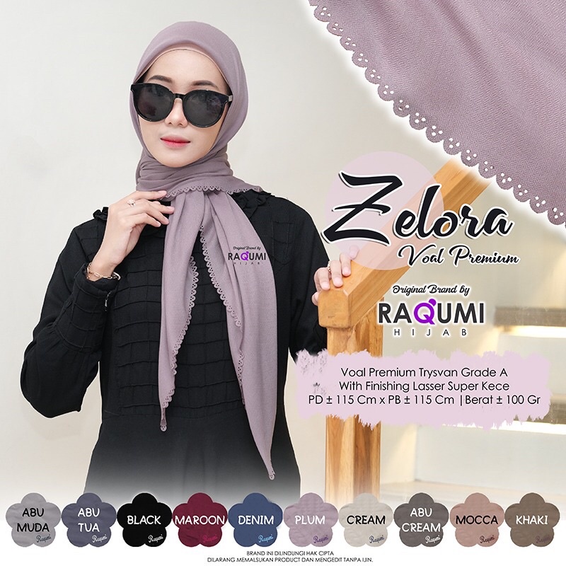 [Original Raqumi] Zelora Voal Premium Hijab Raqumi