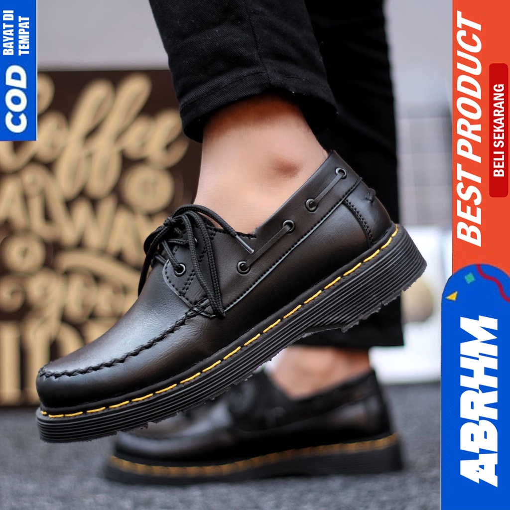 Sepatu Pantofel Kerja Kantor Formal Casual Hitam Pria Abrhm Daniel