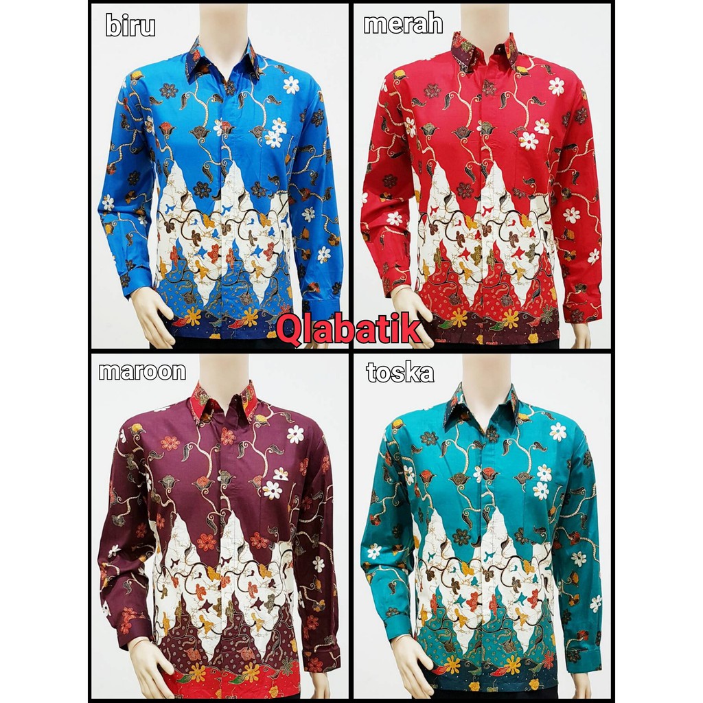 HEM KEMEJA BATIK LENGAN PANJANG PRIA MADURA ZIGZAG