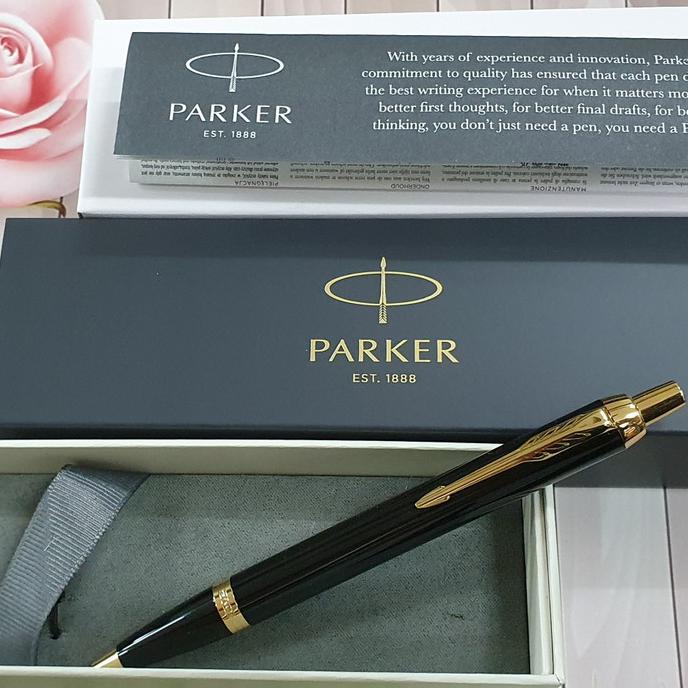 

Diskon Parker IM Black Gold Trim Ballpoint Pen Big Sale