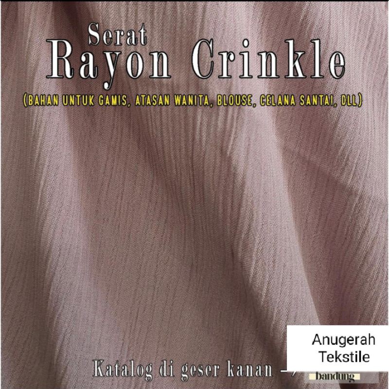 1/2 meteran (0.5 meter) kain Rayon crinkle,krincle,krinkel Reactive (tidak luntur)#Rayoncrinkle#