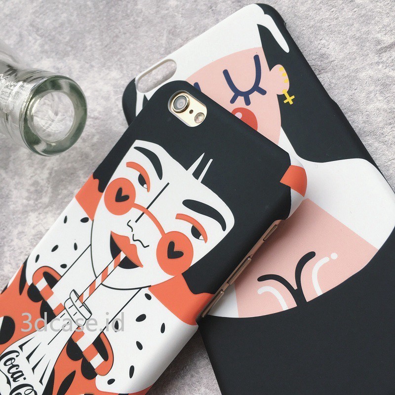 Case Compatible For IPhone 6 6S 7 8 Plus 7Plus 8 8Plus 6Plus Motif Kartun Lucu Efek Hard Case