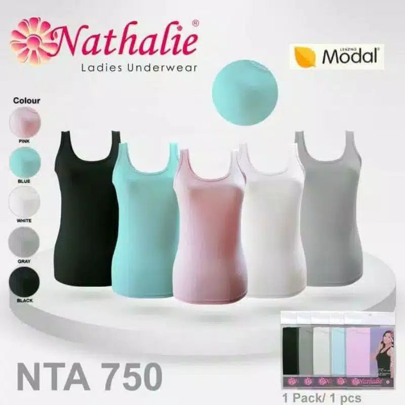 Nathalie kaos Tanktop wanita Basic NTA 750