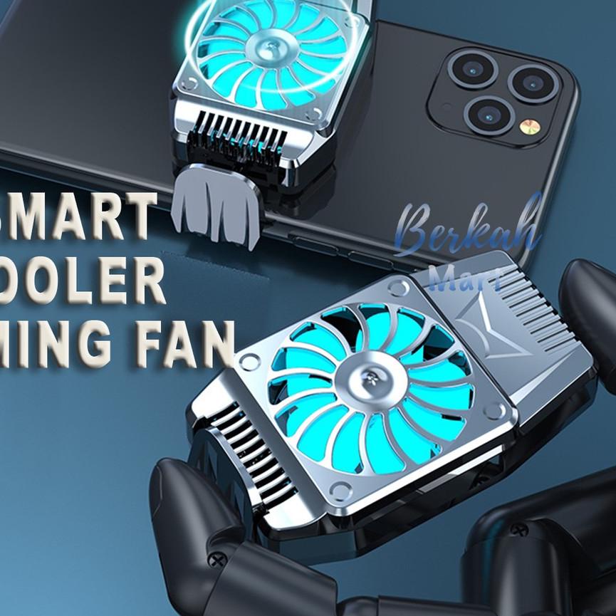 ⅎ MOBILE PHONE REFRIGERATION COOLER BLUE LED LIGHT FAN KIPAS HP GAMING PRAKTIS MINI CHARGER H15 H-15
