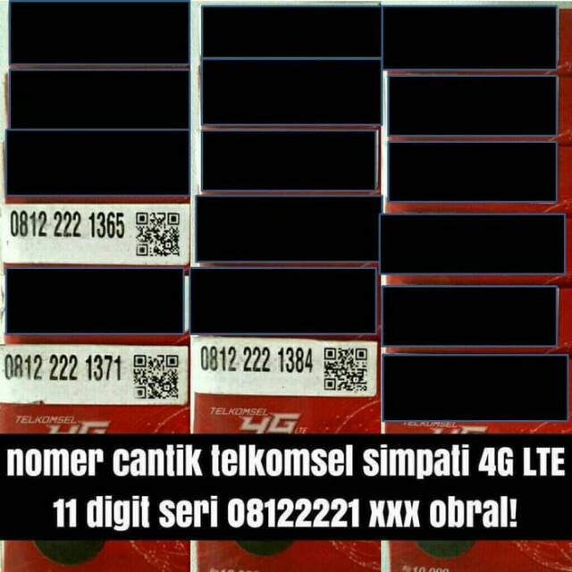 Nomor cantik nomor simpati 11 digit  Telkomsel 4G