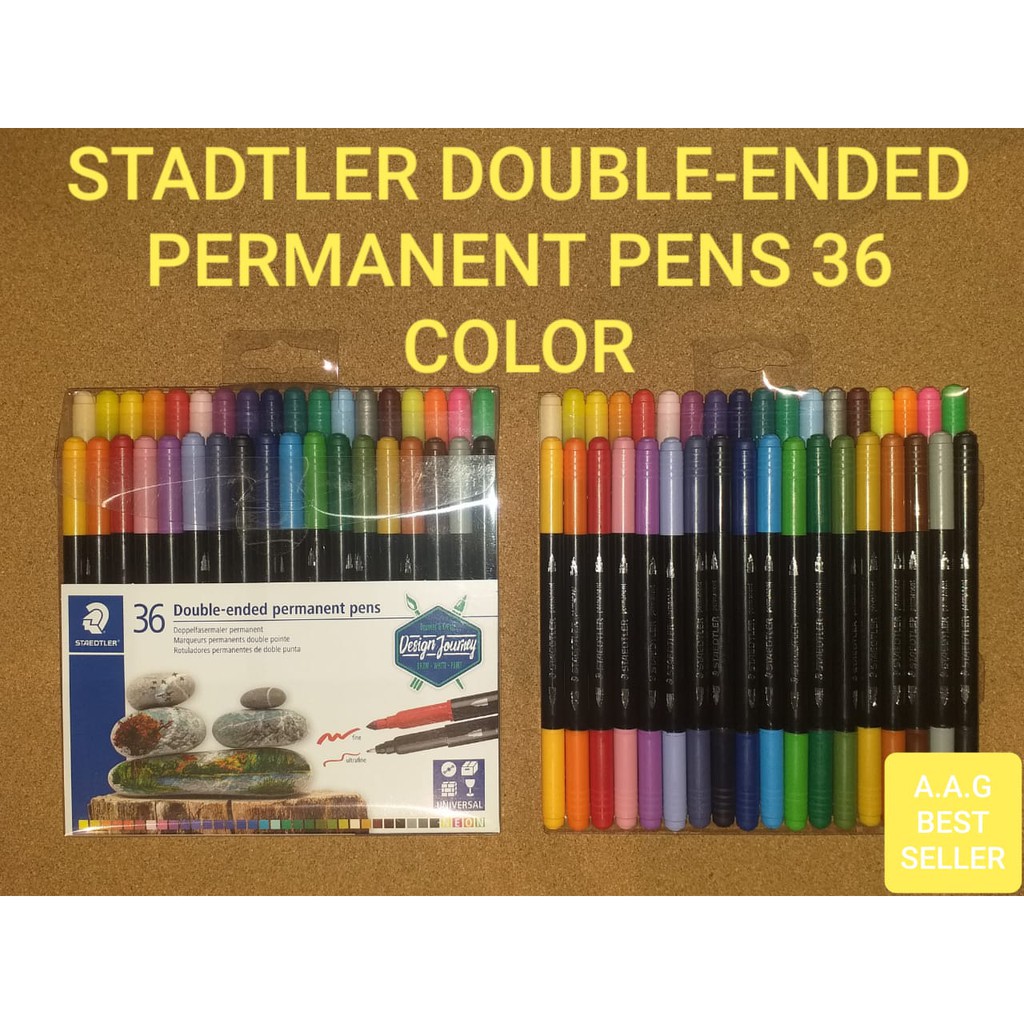 

STAEDTLER DOUBLE-ENDED PERMANENT PENS 36 COLOR