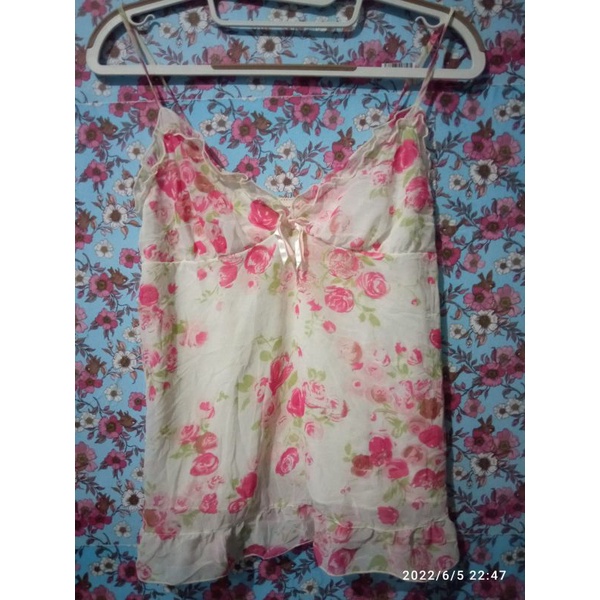 tank top Outer wanita ootd kekinian murah sifon furing