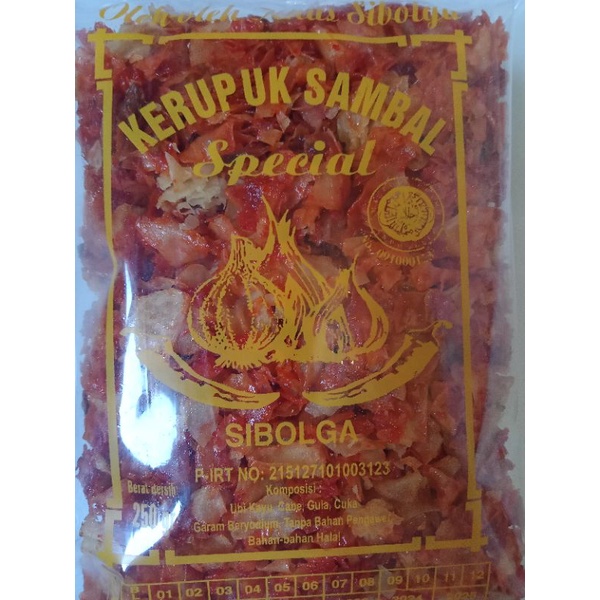 

Kerupuk Sambal Teri special Khas Sibolga 250 gr