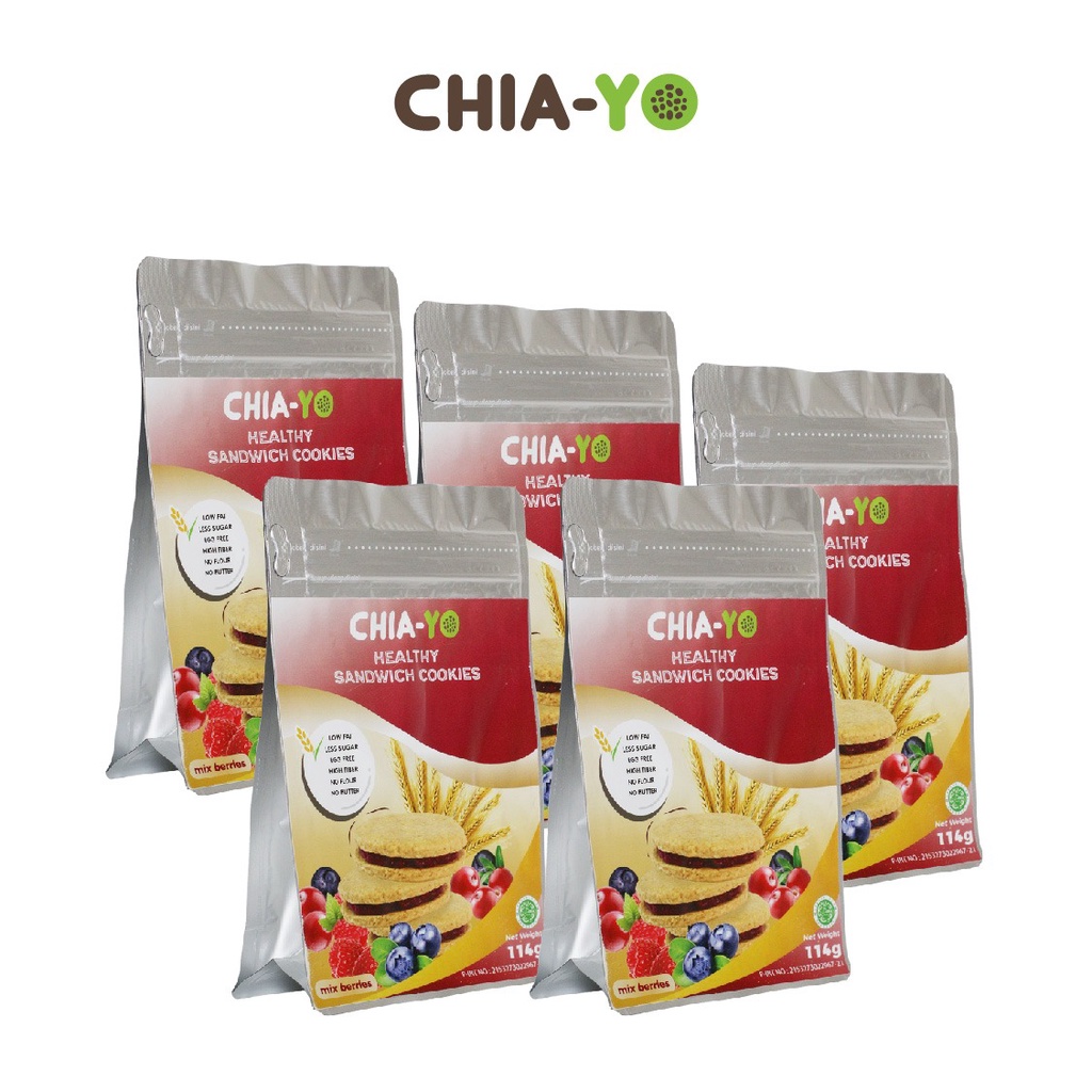 

Chiayo Cookies Mix Berries Paket 5 pack