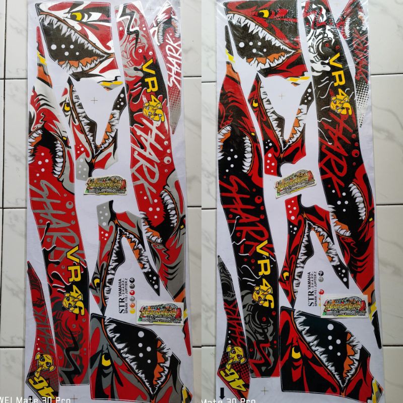 (BISA COD) STRIPING STIKER LIS VARIASI MOTOR YAMAHA JUPITER Z BURHAN/CEGUK 2006-2009 SHARK VR46
