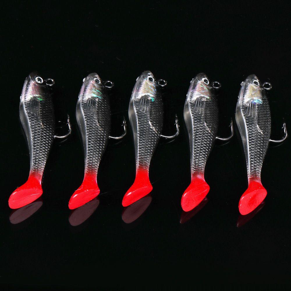 Suyo 5Pcs / Kotak Umpan Pancing Ikan Luya Lembut Ekor T