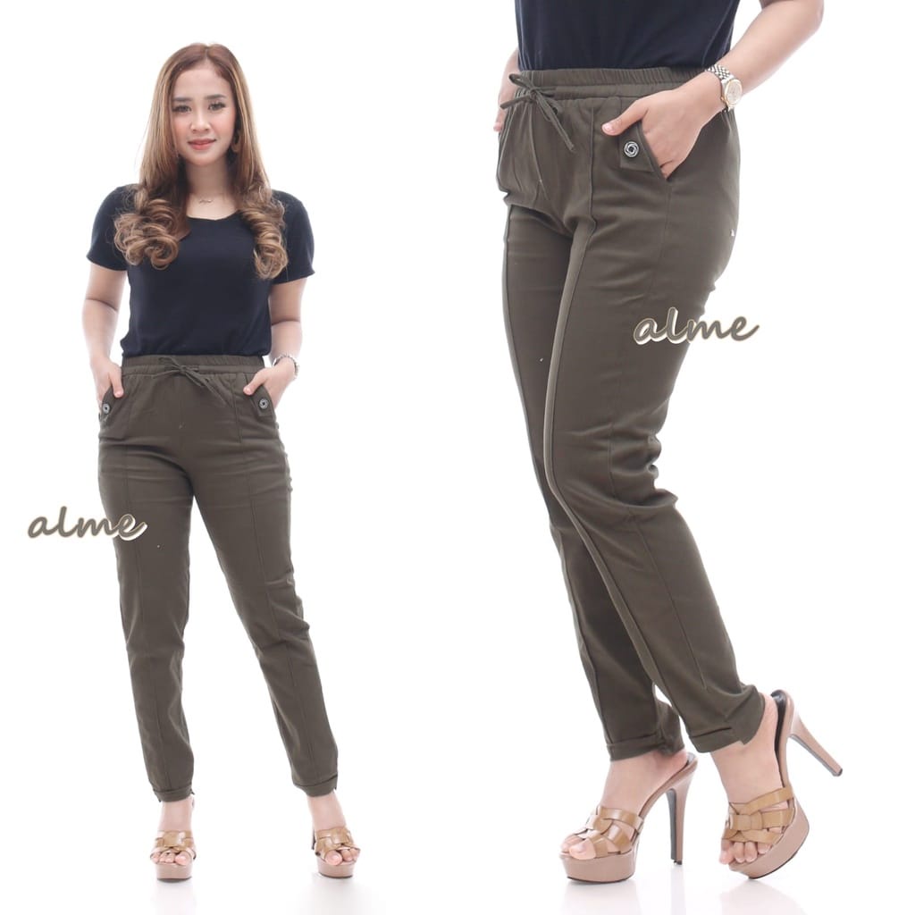BAGGY PANTS TWILL STRETCH COMBED DIAMOND IMPOR (MELAR) KODE 031 SIZE M L XL XXL 4L 5L