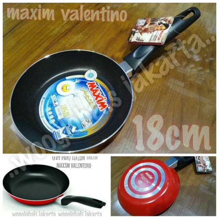 WAJAN PENGGORENGAN (-FRY PAN)- TEFLON 18cm MAXIM VALENTINO ASLI ORIGINAL