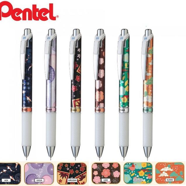 

☼ CZ9 Pentel Energel Kawaii Pulpen Gel Ballpoint Mata Tinta 0.5mm, Tinta Warna Hitam 9SN ❤️