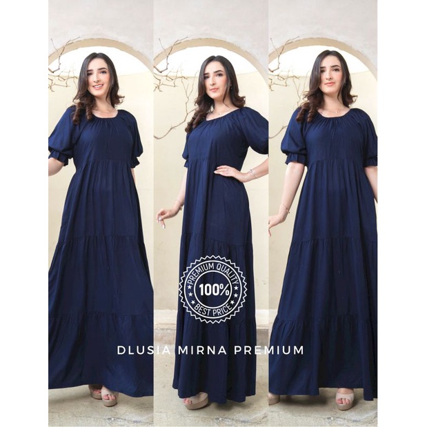 Daster Arab DLUSIA MIRNA Dress Premium Rayon Twill Ori