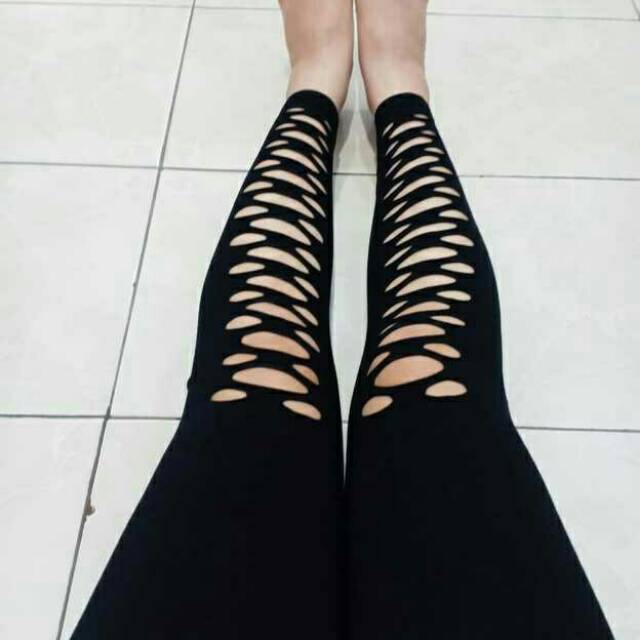Legging wanita/Legging sobek /legging sport import