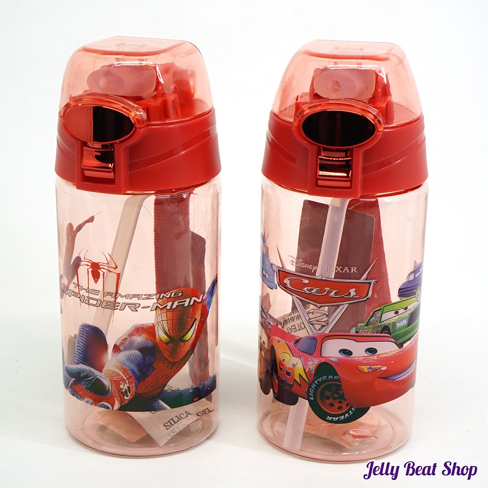 Botol Minum Karakter 450mL Tali Pendek dan Sedotan - BL3670