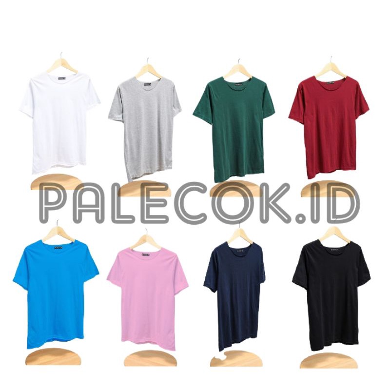 PALECOK T Shirt Unfinished Lengan Pendek Baju Kaos Tanpa Kerah Kaos Polos Distro Cowok Terbaru