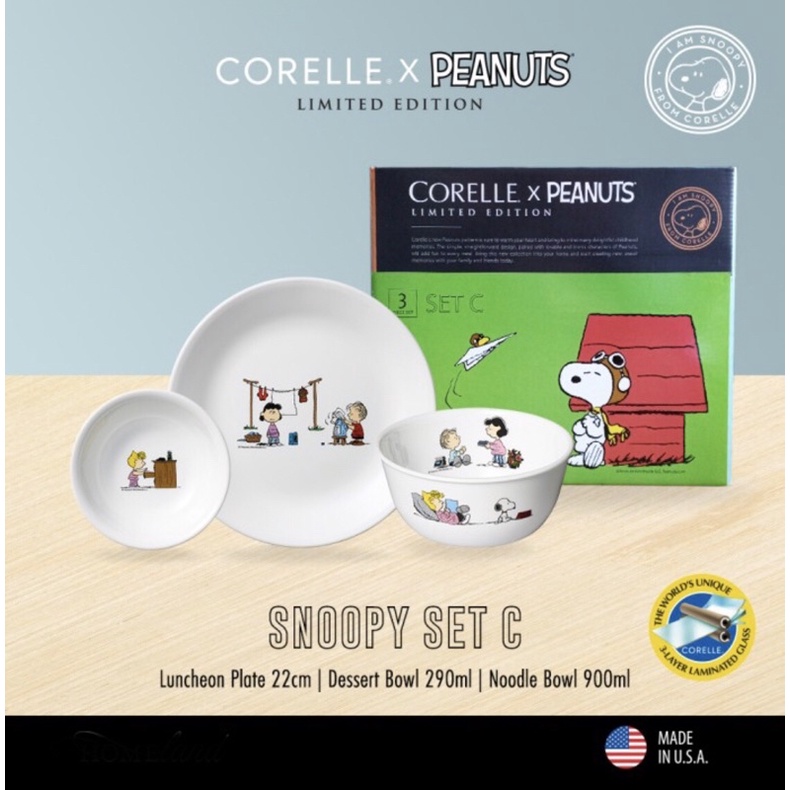 Piring anak CORELLE SNOOPY SET