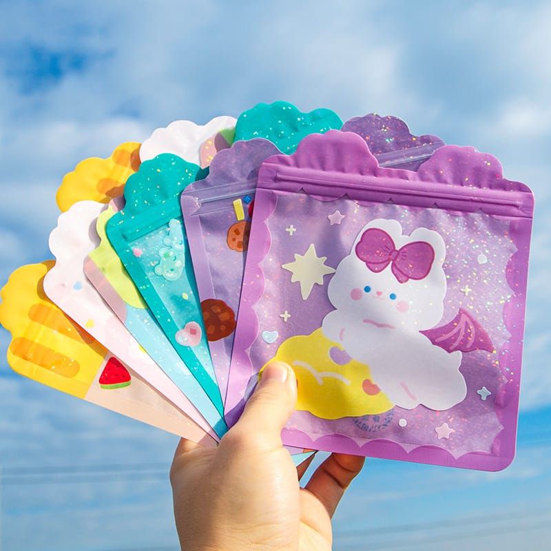 

Gift Pack Plastik Kantong Aesthetic Stiker/Cookies/Permen. Harga 1pcs