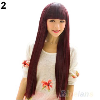 Wig Rambut Palsu Wanita Model Lurus Panjang untuk Pesta Wig Rambut Palsu Wanita Model Lurus Panjang untuk Pesta