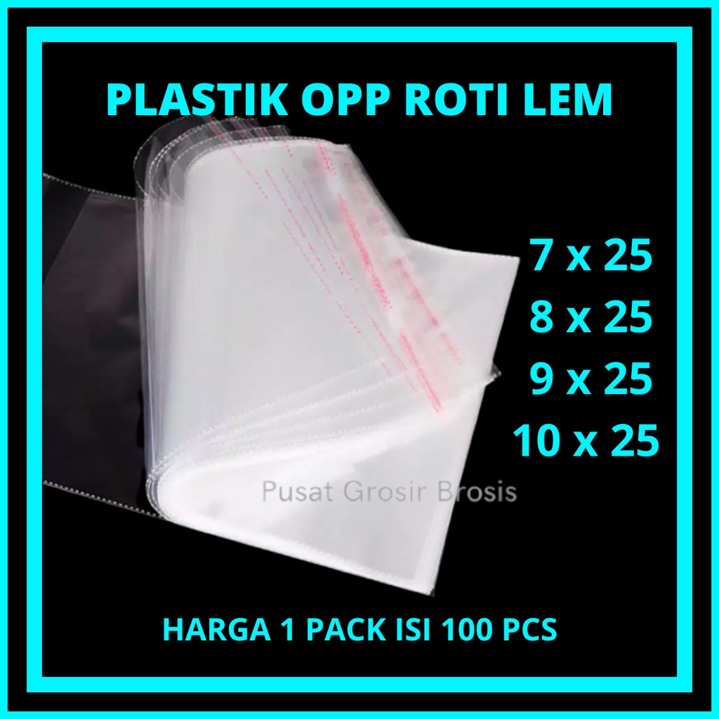 Plastik Opp Lem / Opp Seal 7x25 / 8x25 / 9x25 / 10x25