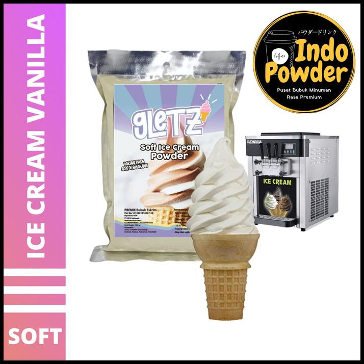 

Soft Ice Cream Vanilla 1Kg - Bubuk Es Krim Vanilla
