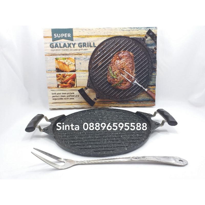 Super Galaxi Grill Pan+Garpu BBQ