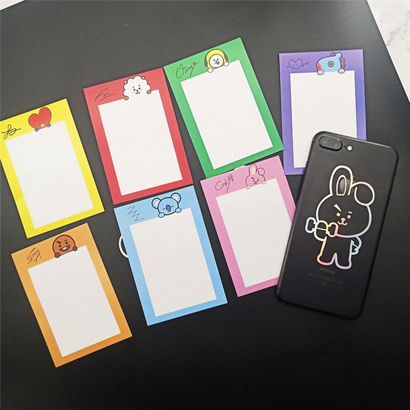 KPOP BTS Stiker J-HOPE JIMIN V JIN untuk Telepon Dinding dengan Bahan Mudah Dilepas Gambar Kartun