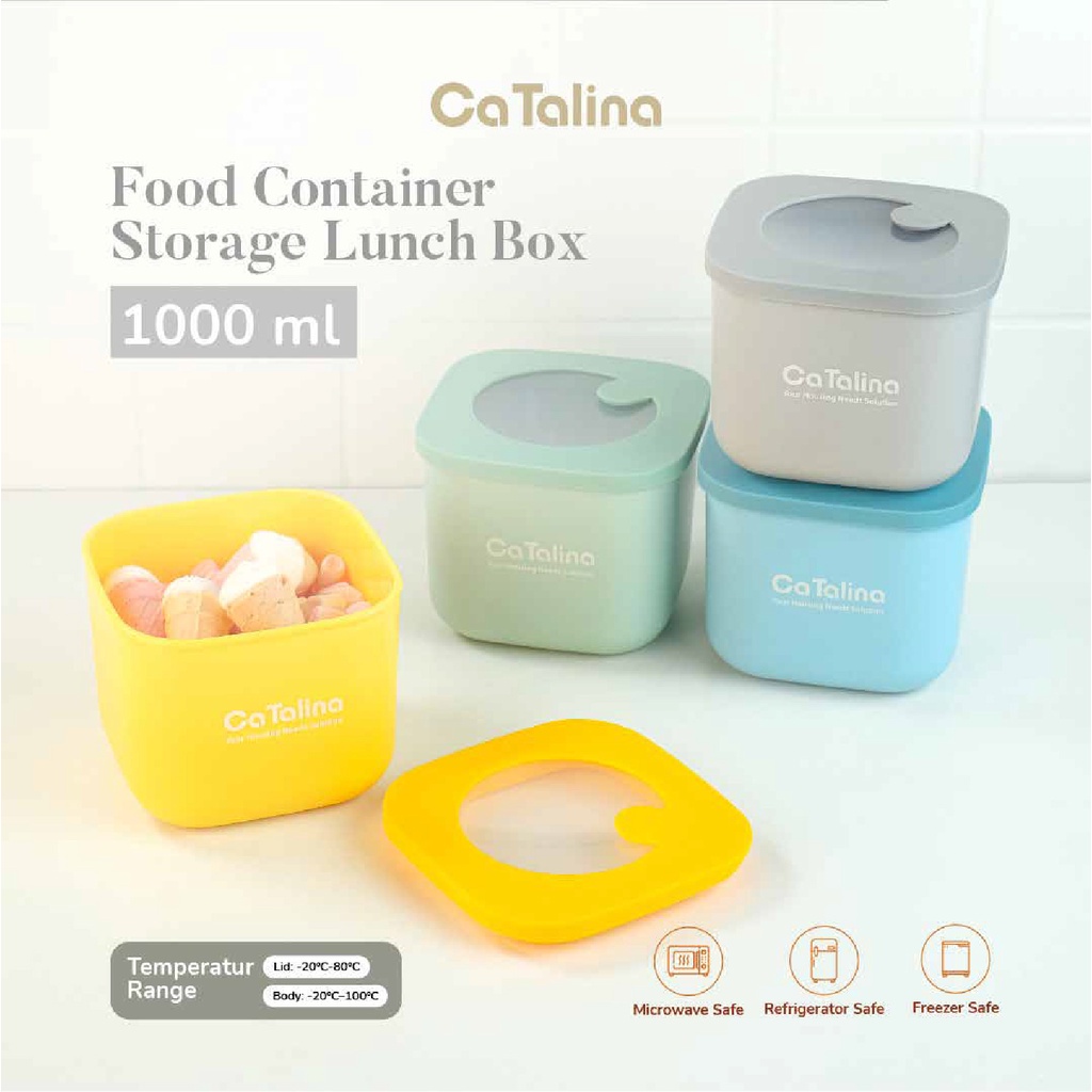 Lunch Box/Kotak Makan/ Food Container Anti Tumpah CaTalina 1000 ml