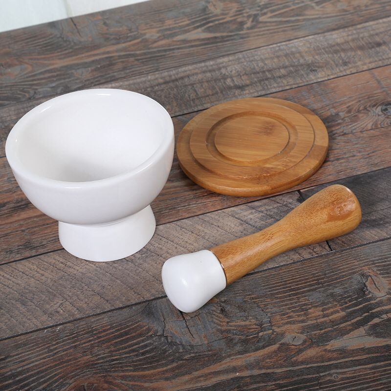 Ulekan Cobek Alu Estetic Nordic Style Bahan Keramik Ceramic Pestle and Mortar / Ulekan Estetik