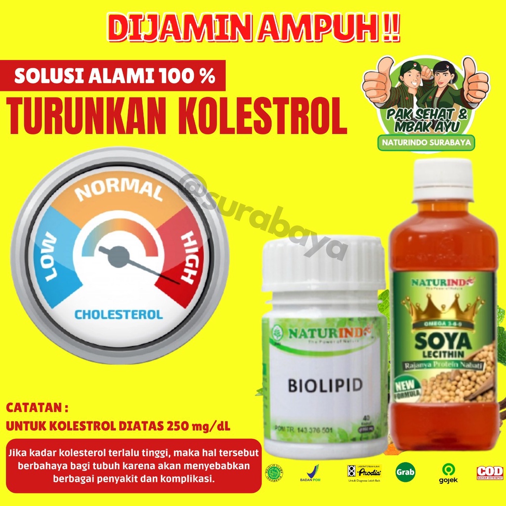 Obat Penurun Kolestrol Kolesterol Tinggi 250 Asam Urat Obat Herbal Penurun Kolestrol Jahat Darah Tinggi Obat Penghancur Lemak Darah Herbal Ampuh Menurunkan Kolesterol Bpom Jamu Kolestrol Stroke Jantung Koroner Tradisional Biolipid Naturindo Surabaya-KOLESTROL LEBIH 250
