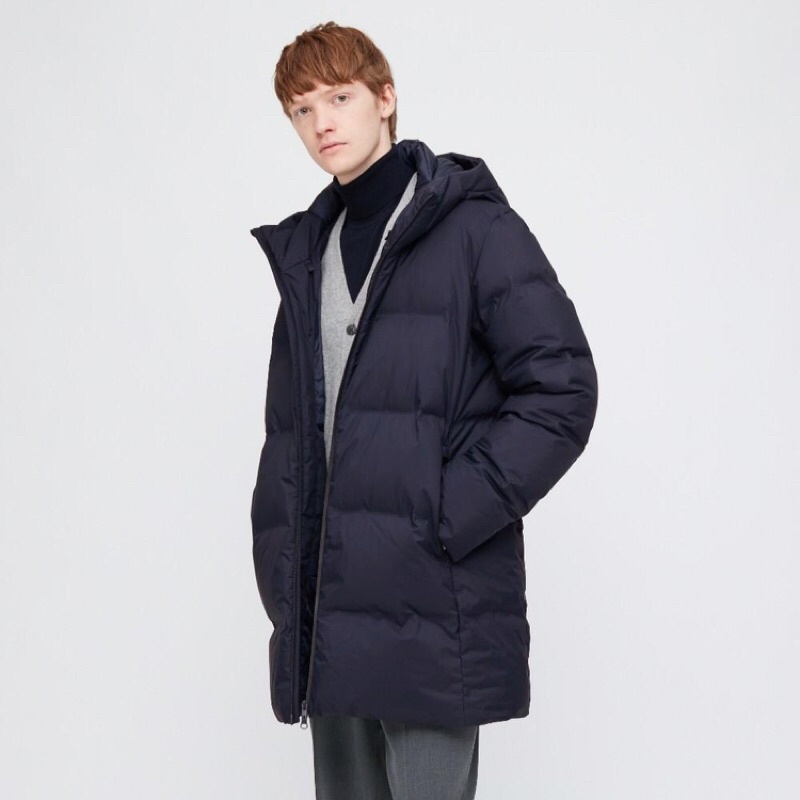 UNIQLO MEN Mantel Seamless Down Coat WINTER JACKET HOODIE Pria