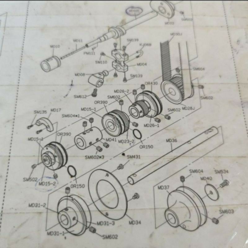 SM603 Baut Gear Timing-Belt/Poly Kamkut Kunci L 3mm