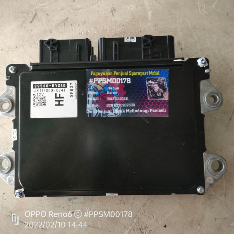 ECU COMPUTER ENGINE 89560-BYS80 TOYOTA GRAND AVANZA DUAL VVTI 2021 UP ASLI ORIGINAL