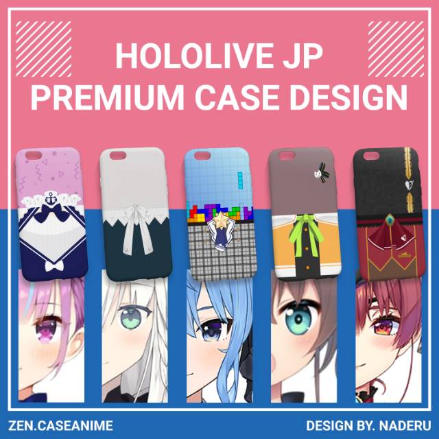 Phone Case Hololive Japan - Batch 2 by zenshoppu (Aqua, Fubuki, Suisei, Matsuri, Marine)