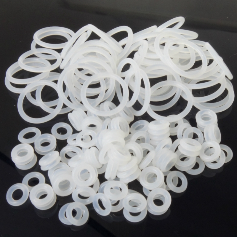 CLEAR SILICONE Rubber Wire diameter 4mm White FOOD GRADE O-Ring VARIOUS SIZES