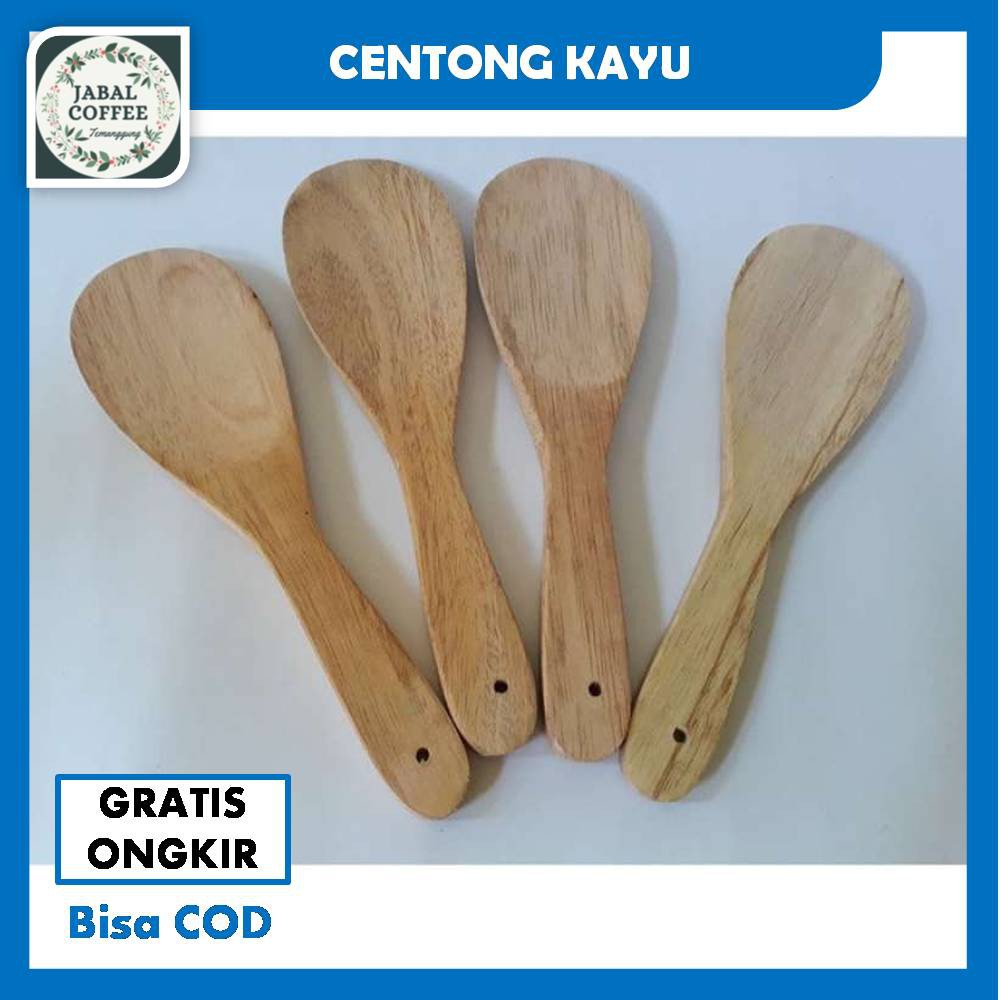 Centong Nasi Kayu / Centong Kayu Panjang / Sutil Kayu Sedang J77