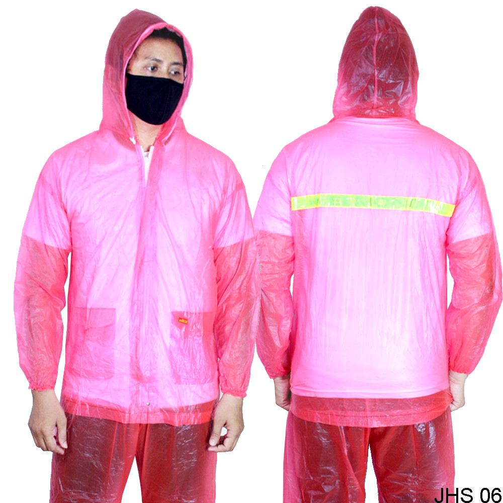 Jas Hujan Motor Transparan Bening - JHS 06