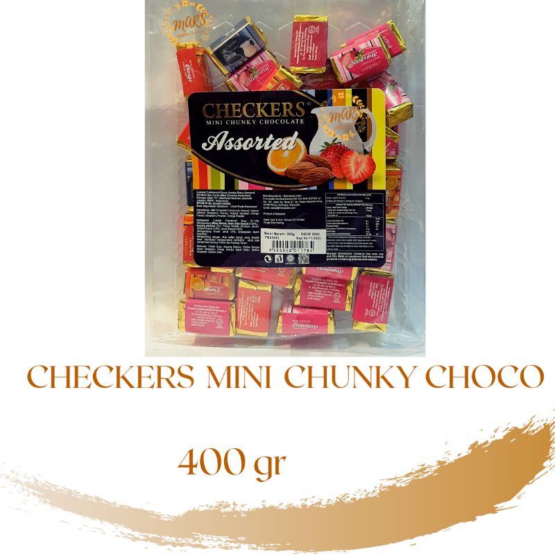 Checkers Mini Chunky Chocolate 300 gr (kemasan baru)