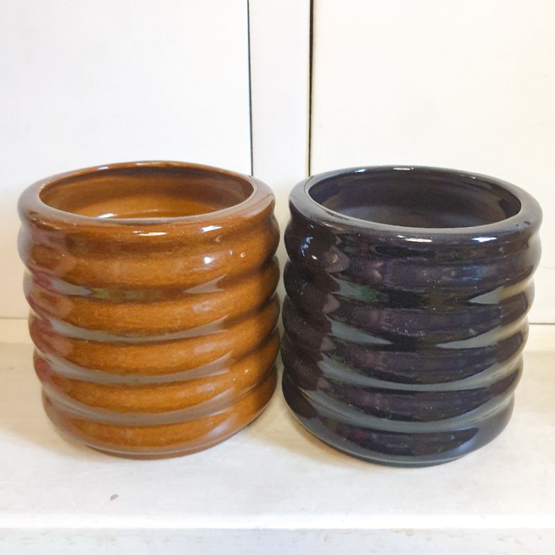 OCHA LARGE - POT KERAMIK BESAR TANAMAN HIAS AROID SUKULEN KAKTUS TFJARTISAN