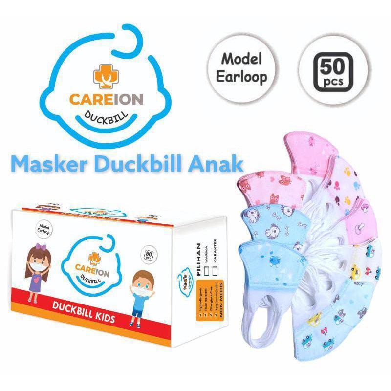 Masker Duckbill Anak 50pcs Karakter Kartun
