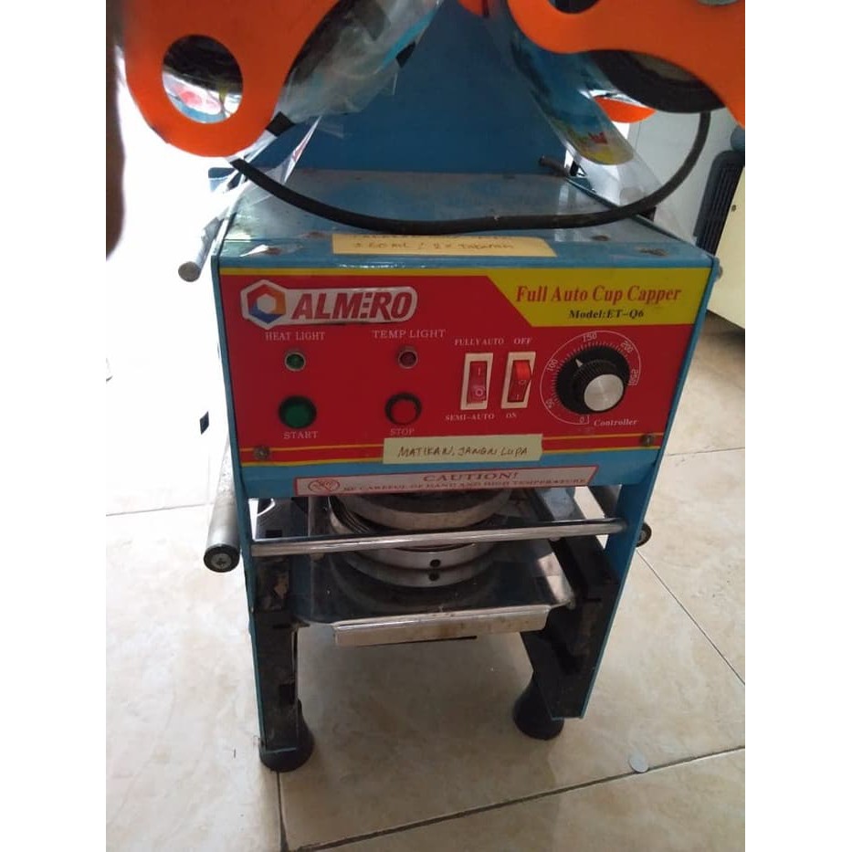 Cup Sealer Otomatis Mesin Pres Minuman Otomatis Almero