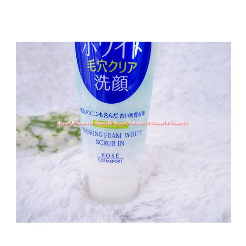 Softymo Washing Foam White 150ml Scrub in Kose Sabun Pembersih Wajah Skrub Softy Mo