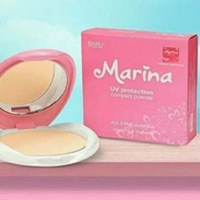 Marina Compact Powder/bedak padat marina/marina bedak wajah/bedak compact marina