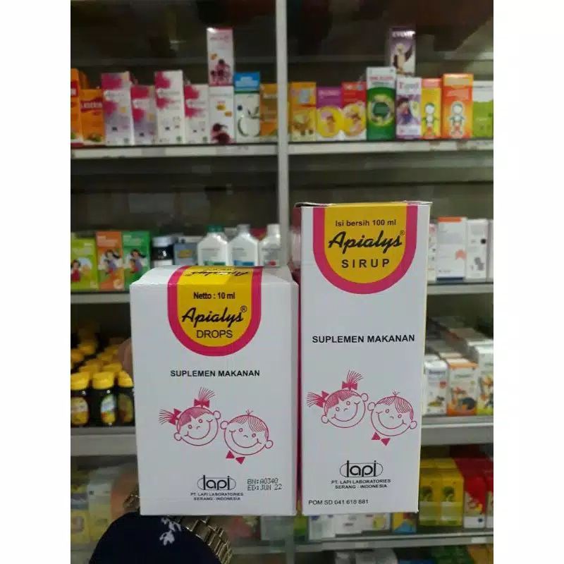 Vitamin Nafsu Makan dan Dayat tahan Tubuh Dan nafsu Makan Apialys Sirup dan Apialys Drop 10 ml dan 1