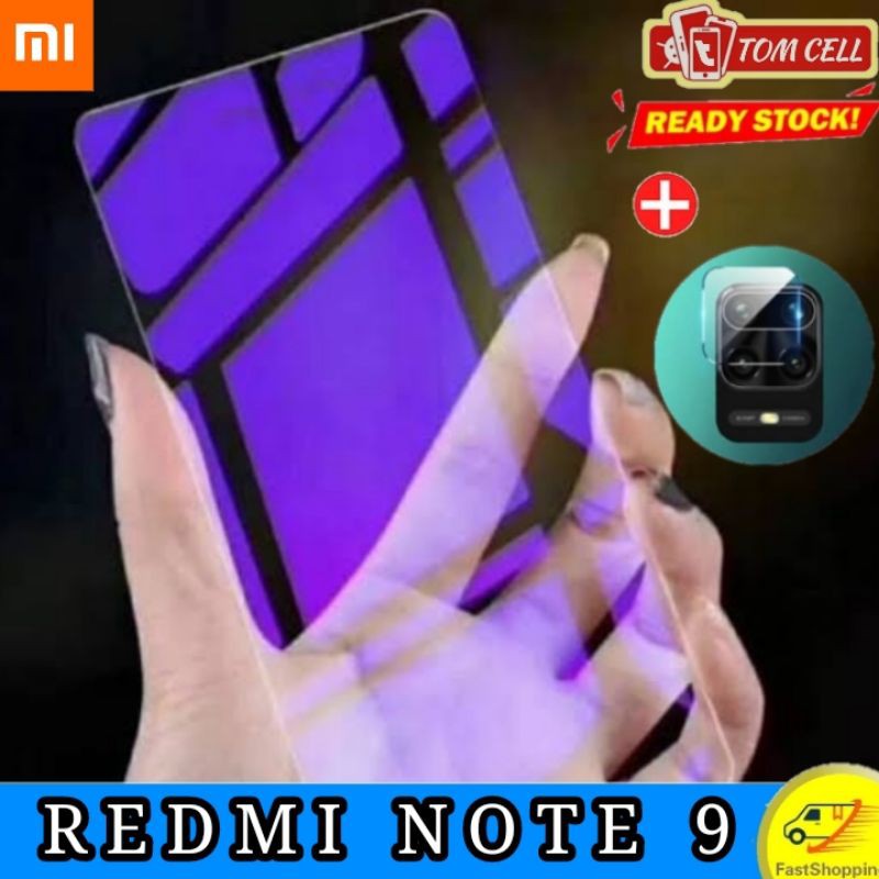 XIAOME REDMI NOTE 9 TEMPERED GLASS ANTI BLUE LIGHT TG ANTI GORES FULL